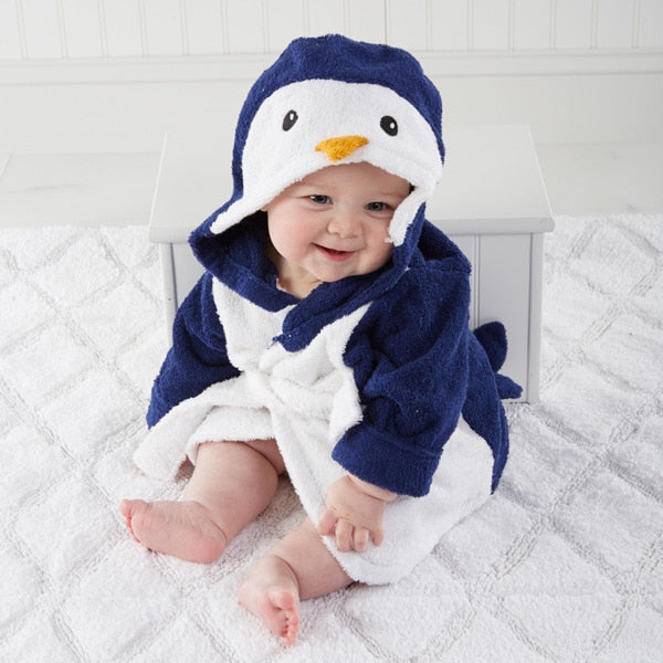 penguin hooded towel