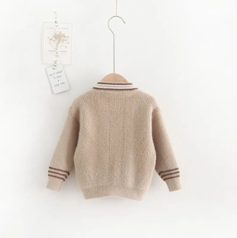 Back of Beige Cardigan 