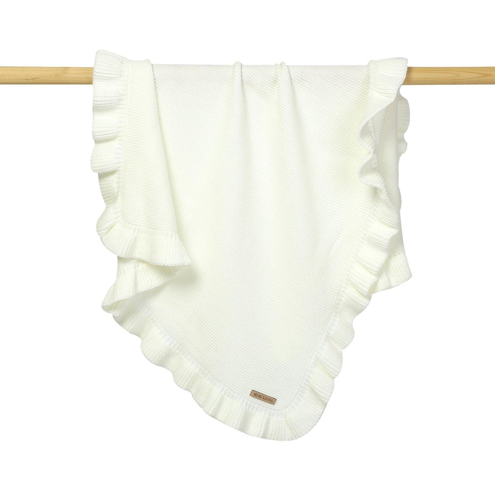 Knitted Baby Ruffle Blanket - Nature Baby Store