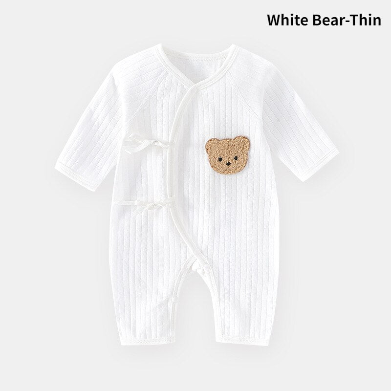 bear white thin romper